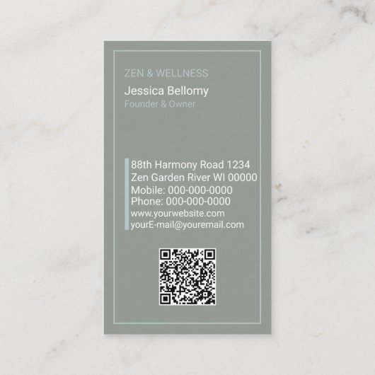 Zen Meditation Visitekaartje (Achterkant)