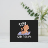 Zen Meditation Yoga Cat Omm Gift Briefkaart (Staand voorkant)