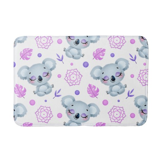 Zen Mediterende Koala Badmat (Voorkant)