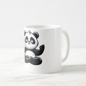 Zen Mediterende Panda - Leuke Dierenmeditatie Pose Koffiemok (Voorkant rechts)