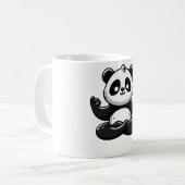Zen Mediterende Panda - Leuke Dierenmeditatie Pose Koffiemok (Voorkant links)