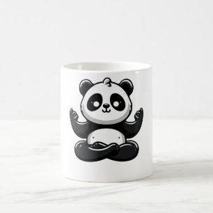 Zen Mediterende Panda - Leuke Dierenmeditatie Pose Koffiemok