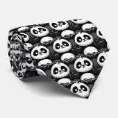 Zen Mediterende Panda - Leuke Dierenmeditatie Pose Stropdas (Opgerold)