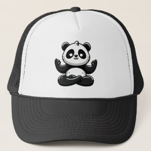 Zen Mediterende Panda - Leuke Dierenmeditatie Pose Trucker Pet