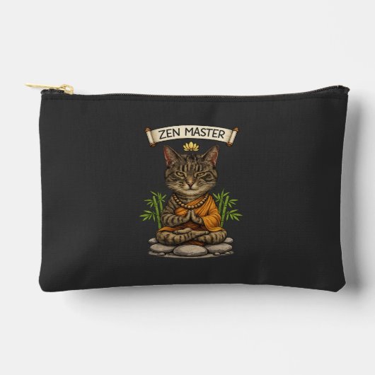 Zen Meester Kat Grappige Ontspannen Grijze Tabby K Etui (Voorkant)