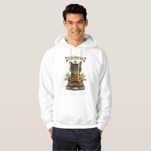 Zen Meester Kat Grappige Ontspannen Grijze Tabby K Hoodie