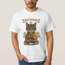 Zen Meester Kat Grappige Relaxte Grijze Tabby Kat
