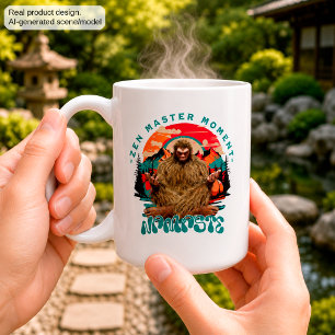 Zen Meester Moment Bigfoot Meditatie Retro Kunst Koffiemok