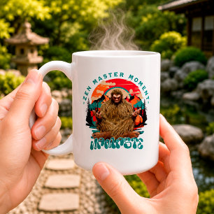 Zen Meester Moment Bigfoot Meditatie Retro Kunst Koffiemok