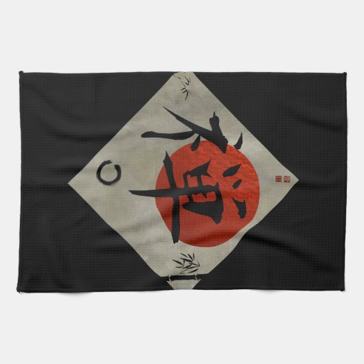 Zen met Enō Circle #2 Theedoek (Horizontaal)