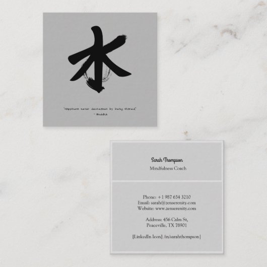 Zen Mindfulness Coach Visitekaartje (Voorkant / Achterkant)