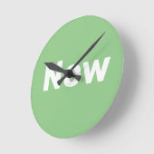 Zen, mindfulness, eenvoudige, groene ronde klok (Hoek)