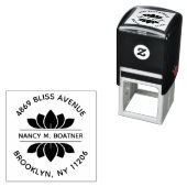 Zen Mindfulness Meditatie Lotus Retouradres Zelfinktende Stempel (In situ)