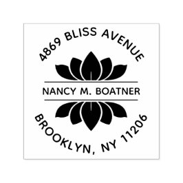 Zen Mindfulness Meditatie Lotus Retouradres Zelfinktende Stempel