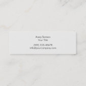 Zen Minimalist Striped Faux Beige Linen Gold Mini Visitekaartje (Achterkant)