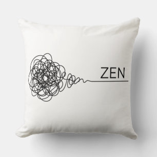 Zen Minimalistische Mentale Gezondheid Krabbel Kussen