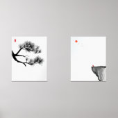 Zen Minimalistische Wall Art Set - Natuur Ink Deco (Voorkant)