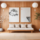 Zen Minimalistische Wall Art Set - Natuur Ink Deco
