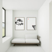 Zen Minimalistische Wall Art Set - Natuur Ink Deco