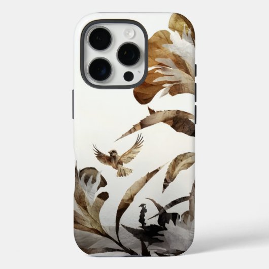 Zen Misty Berg Vogels Minimalistisch Natuur Case-Mate iPhone Case (Achterkant)