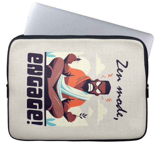 Zen Mode, doe mee! ⚡ Volwassenen zijn een glitch Laptop Sleeve (Voorkant)
