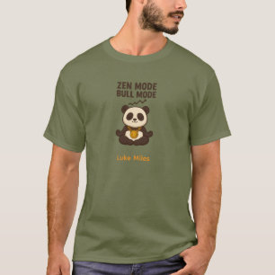 Zen Mode Panda Bitcoin T-shirt – Aangepaste naam