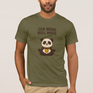 Zen Modus Stier Modus Baby Panda Bitcoin T-shirt