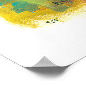 Zen Moon modern kunstschilderij - leef in het mome Poster (Hoek)