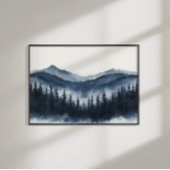 Zen Mountain Forest Minimalist Wall Art Perfect Poster