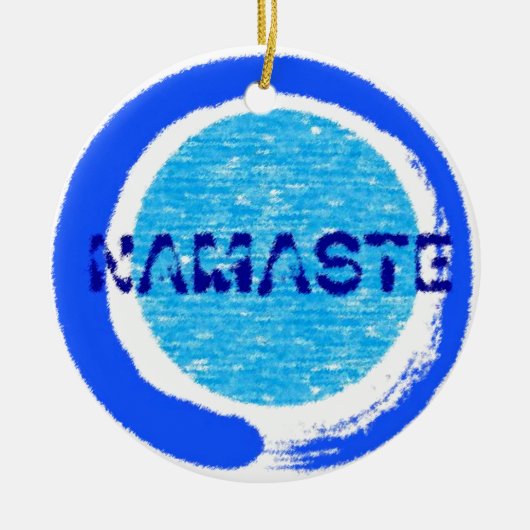 Zen Namaste - Yoga Xmas Ornaments Keramisch Ornament (Voorkant)