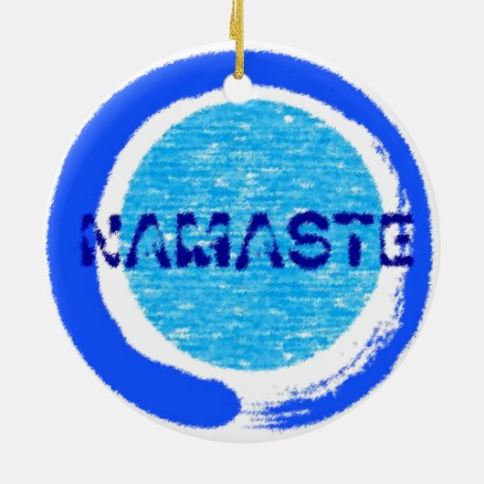 Zen Namaste - Yoga Xmas Ornaments Keramisch Ornament (Achterkant)
