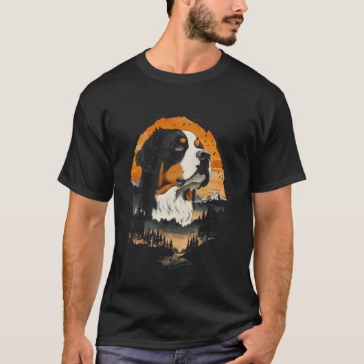 Zen Natuur Vrede Berner Sennenhond T-shirt (Voorkant)
