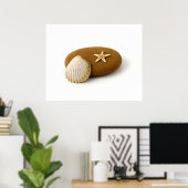 Zen Natuur Zee Shell Star fish Pebble Poster (Thuiskantoor)