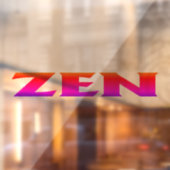 Zen neon see-thru venster cling back stick raamsticker (Vel 2)