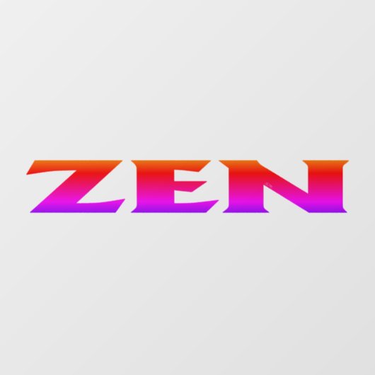 Zen neon see-thru venster cling back stick raamsticker (Vel)