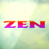 Zen neon see-thru venster cling back stick raamsticker (Vel 3)
