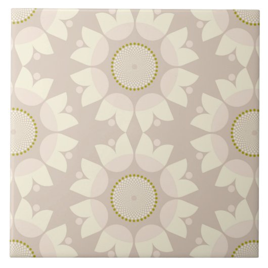 Zen neutrale bloemen tegeltje (Voorkant)