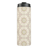 Zen neutrale bloemen thermosbeker (Voorkant)