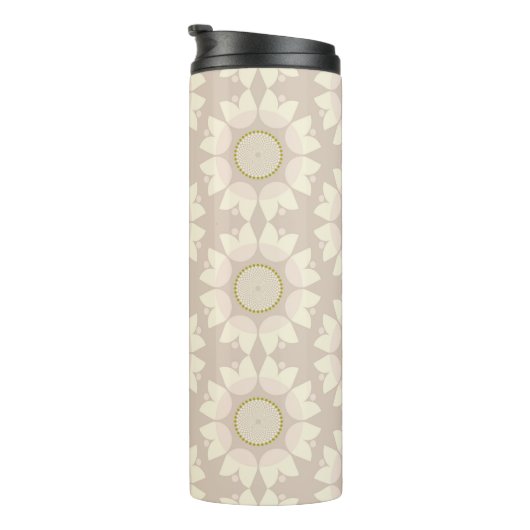 Zen neutrale bloemen thermosbeker (Geroteerd rechts)