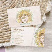 Zen neutrale tonen boeddha yoga studio visitekaartje