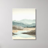 Zen nevelig berglandschap canvas afdruk (Voorkant)