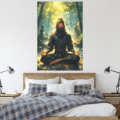 Zen of the Shadow Warrior Canvas Afdruk (Insitu (Slaapkamer))