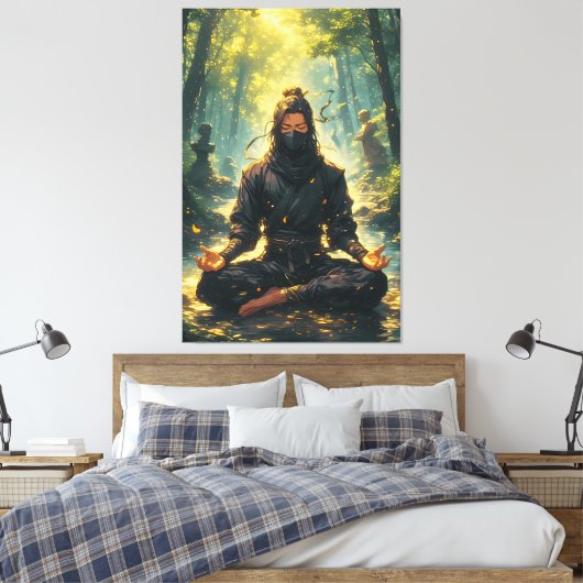 Zen of the Shadow Warrior Canvas Afdruk (Insitu (Slaapkamer))