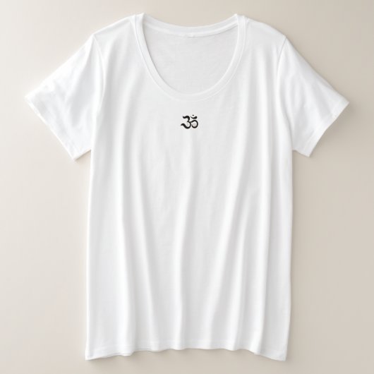 Zen Om Aum symbool eenvoudig goud glitters wit shi Grote Maat T-shirt (Design voorkant)