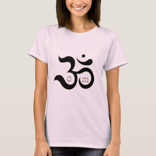Zen Om Aum symbool goud glitters mouwloos shirt (Voorkant)