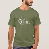Zen Om Aum symbool minimalist Olive Khaki T-shirt (Voorkant)