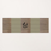 Zen Om green tatami print bijtende douanenaam Yogamat (Achterkant (horizontaal))