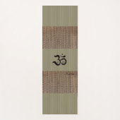 Zen Om green tatami print bijtende douanenaam Yogamat (Voorkant)