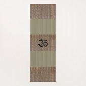 Zen Om green tatami print bijtende douanenaam Yogamat (Achterkant)