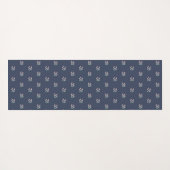 Zen Om-symbool marineblauw Yogamat (Achterkant (horizontaal))